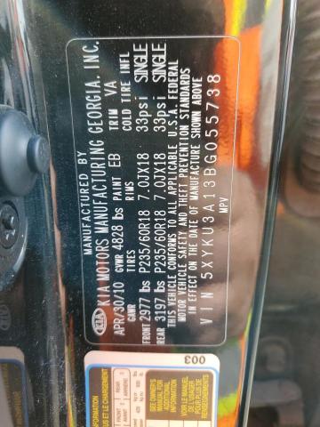 Photo 10 from auction – 2011 KIA SORENTO with VIN 5XYKU3A13BG055738