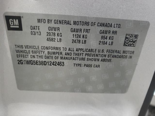 Photo 10 from auction – 2013 CHEVROLET IMPALA LT with VIN 2G1WG5E38D1242463