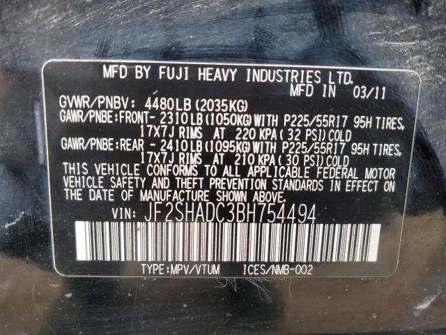 Photo 10 from auction – 2011 SUBARU FORESTER 2 with VIN JF2SHADC3BH754494
