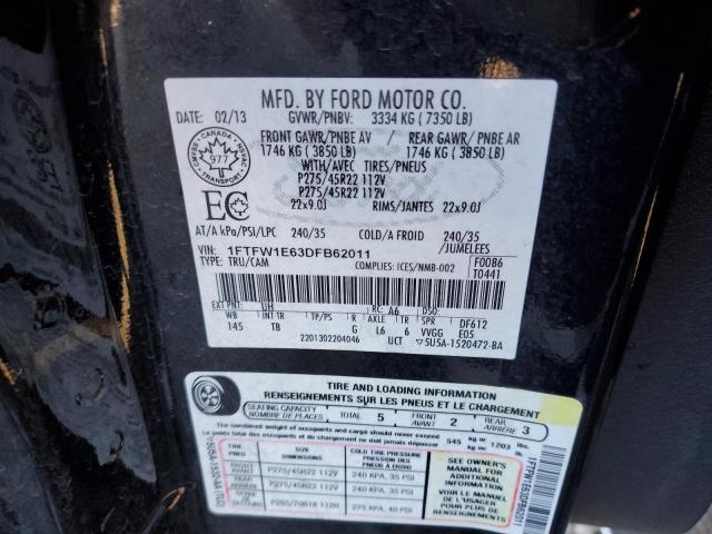 Photo 10 from auction – 2013 FORD F150 SUPER with VIN 1FTFW1E63DFB62011