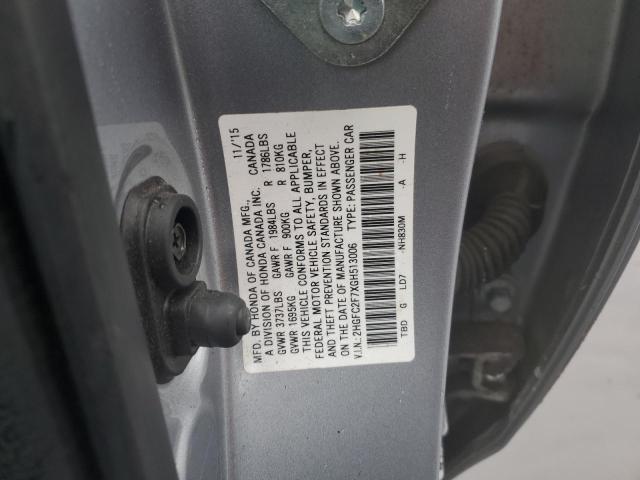 Photo 10 from auction – 2016 HONDA CIVIC EX with VIN 2HGFC2F7XGH513006