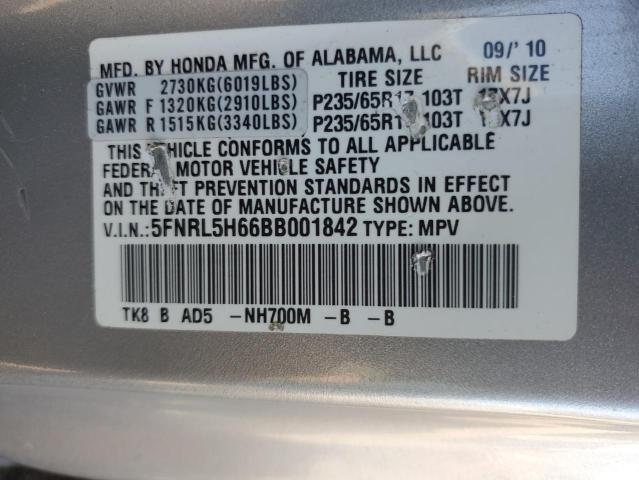 Photo 10 from auction – 2011 HONDA ODYSSEY EX with VIN 5FNRL5H66BB001842