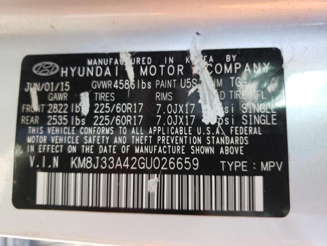 Photo 10 from auction – 2016 HYUNDAI TUCSON LIM with VIN KM8J33A42GU026659