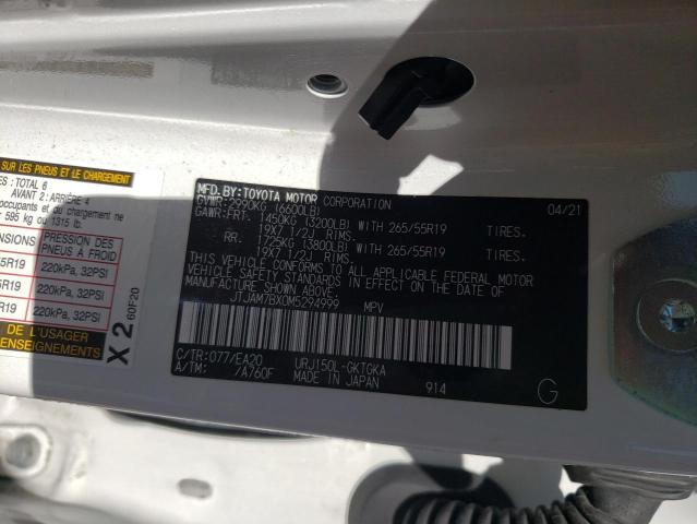 Photo 10 from auction – 2021 LEXUS GX 460 PRE with VIN JTJAM7BX0M5294999