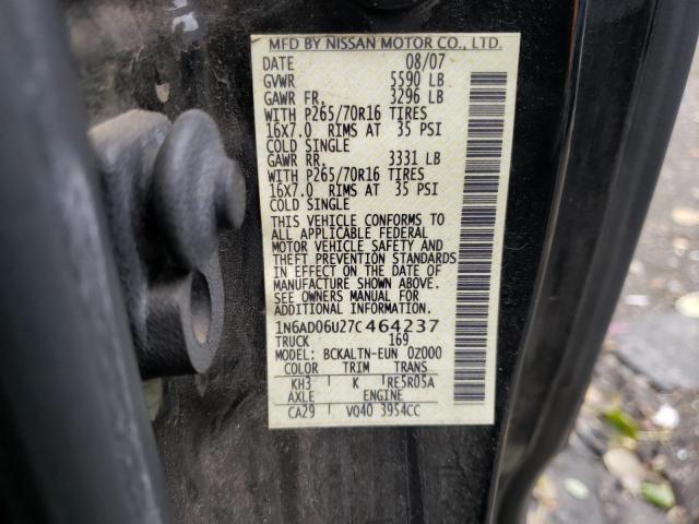 Photo 10 from auction – 2007 NISSAN FRONTIER K with VIN 1N6AD06U27C464237