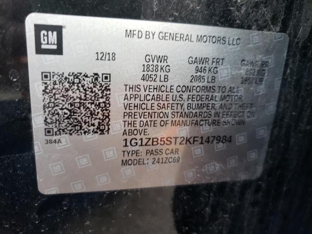 Photo 10 from auction – 2019 CHEVROLET MALIBU LS with VIN 1G1ZB5ST2KF147984