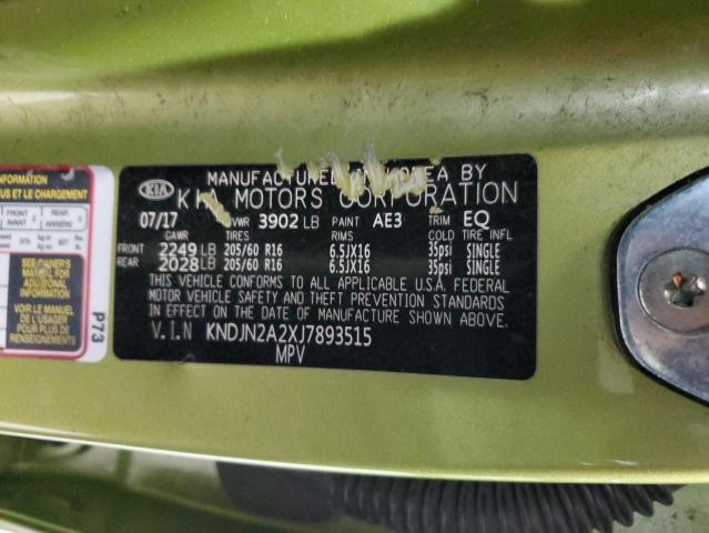 Photo 10 from auction – 2018 KIA SOUL with VIN KNDJN2A2XJ7893515