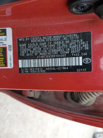 Photo 10 from auction – 2011 TOYOTA CAMRY BASE with VIN 4T4BF3EK2BR164060