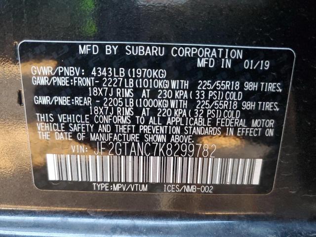 Photo 10 from auction – 2019 SUBARU CROSSTREK with VIN JF2GTANC7K8299782