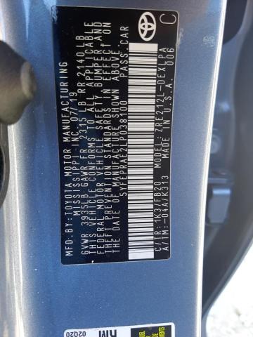 Photo 10 from auction – 2020 TOYOTA COROLLA LE with VIN 5YFEPRAE2LP038100