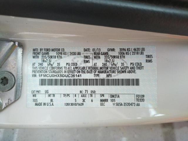 Photo 10 from auction – 2013 FORD ESCAPE SEL with VIN 1FMCU0HX5DUC36141