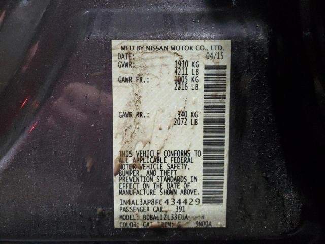 Photo 10 from auction – 2015 NISSAN ALTIMA 2.5 with VIN 1N4AL3AP8FC434429