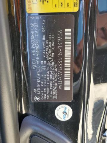 Photo 10 from auction – 2008 BMW 328 I with VIN WBAWB33518P131936