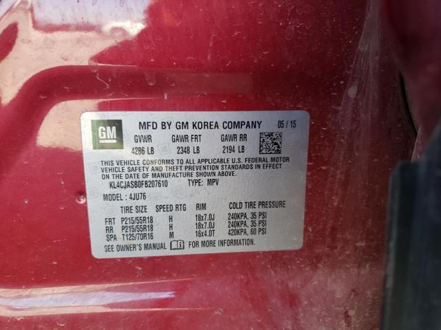 Photo 14 from auction – 2015 BUICK ENCORE with VIN KL4CJASB0FB207610
