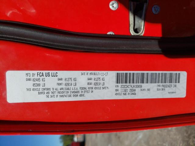 Photo 10 from auction – 2018 DODGE CHARGER R/ with VIN 2C3CDXCT4JH193030