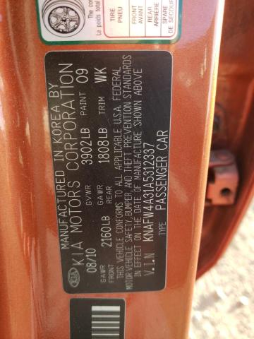 Photo 10 from auction – 2010 KIA FORTE SX with VIN KNAFW4A31A5312337