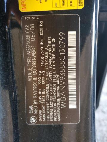 Photo 10 from auction – 2008 BMW 535 XI with VIN WBANV93558C130799