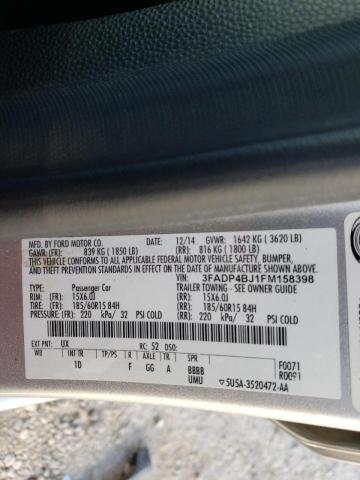 Photo 10 from auction – 2015 FORD FIESTA SE with VIN 3FADP4BJ1FM158398