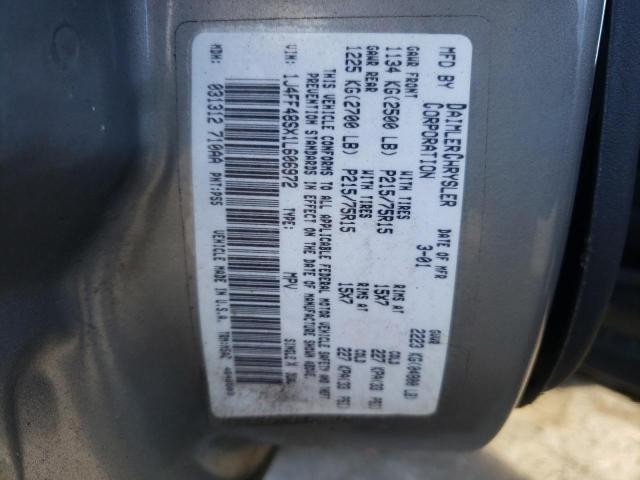 Foto 10 de la subasta – 2001 JEEP CHEROKEE S con VIN 1J4FF48SX1L606972