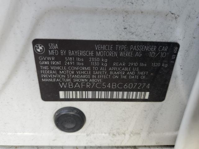 Photo 10 from auction – 2011 BMW 535 I with VIN WBAFR7C54BC607274