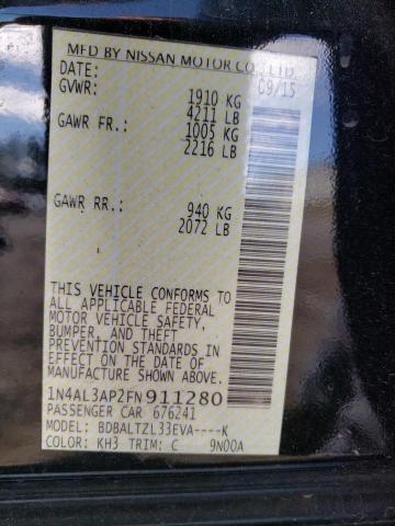 Photo 10 from auction – 2015 NISSAN ALTIMA 2.5 with VIN 1N4AL3AP2FN911280
