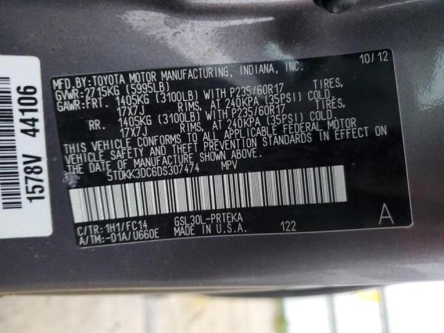 Photo 10 from auction – 2013 TOYOTA SIENNA LE with VIN 5TDKK3DC6DS307474
