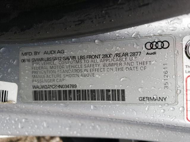 Photo 10 from auction – 2017 AUDI A7 PREMIUM with VIN WAUW2AFC8HN034789