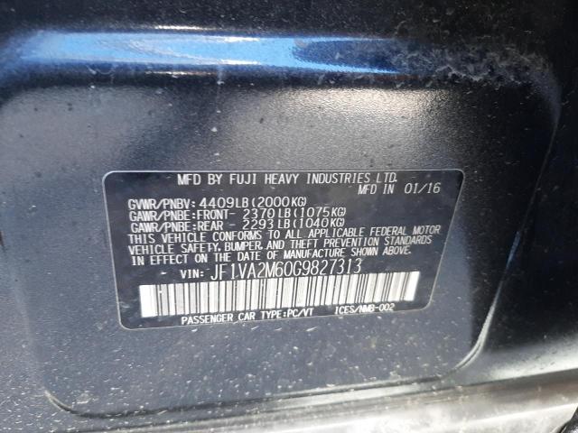 Photo 10 from auction – 2016 SUBARU WRX STI with VIN JF1VA2M60G9827313