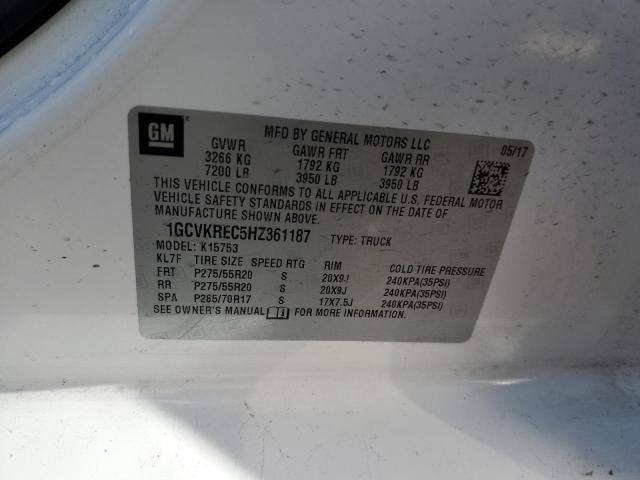 Photo 10 from auction – 2017 CHEVROLET SILVERADO with VIN 1GCVKREC5HZ361187