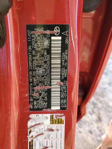 Photo 10 from auction – 2008 TOYOTA PRIUS with VIN JTDKB20U983348388
