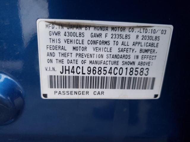 Photo 10 from auction – 2004 ACURA TSX with VIN JH4CL96854C018583