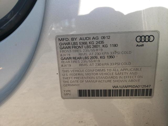 Photo 10 from auction – 2013 AUDI Q5 PREMIUM with VIN WA1LFAFP5DA012547