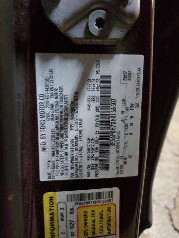 Photo 10 from auction – 2017 FORD FUSION SE with VIN 3FA6P0H7XHR156507
