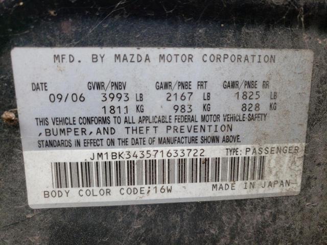 Photo 10 from auction – 2007 MAZDA 3 HATCHBAC with VIN JM1BK343571633722