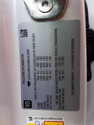 Photo 10 from auction – 2021 GMC YUKON SLT with VIN 1GKS2BKDXMR413080