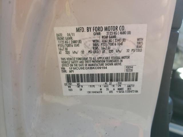 Photo 10 from auction – 2011 FORD ESCAPE LIM with VIN 1FMCU9EGXBKC09194