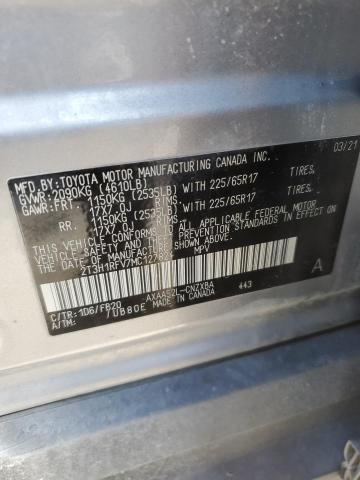 Photo 10 from auction – 2021 TOYOTA RAV4 LE with VIN 2T3H1RFV7MC127824