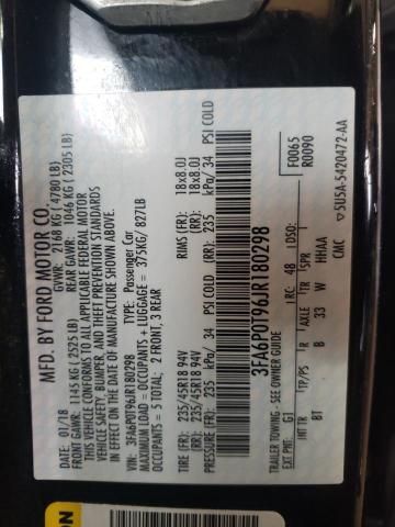 Photo 10 from auction – 2018 FORD FUSION SE with VIN 3FA6P0T96JR180298