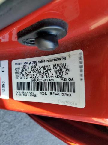 Photo 10 from auction – 2010 TOYOTA COROLLA BA with VIN 1NXBU4EE5AZ217655