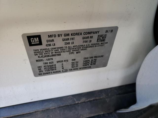 Photo 14 from auction – 2018 BUICK ENCORE PRE with VIN KL4CJASB3JB687909