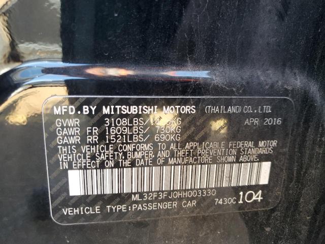 Photo 10 from auction – 2017 MITSUBISHI MIRAGE G4 with VIN ML32F3FJ0HH003330
