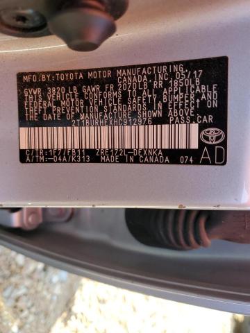 Photo 10 from auction – 2017 TOYOTA COROLLA L with VIN 2T1BURHEXHC912976