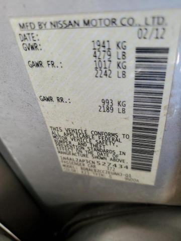 Photo 10 from auction – 2012 NISSAN ALTIMA BAS with VIN 1N4AL2AP3CN527434