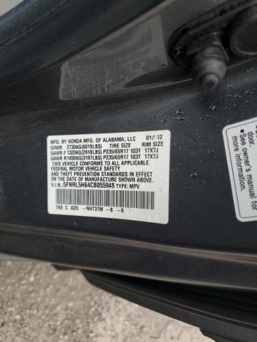 Photo 10 from auction – 2012 HONDA ODYSSEY EX with VIN 5FNRL5H64CB055948