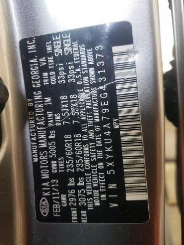 Photo 10 from auction – 2014 KIA SORENTO EX with VIN 5XYKU4A79EG431373