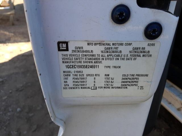 Photo 10 from auction – 2005 CHEVROLET SILVERADO with VIN 1GCEC19V35E246911