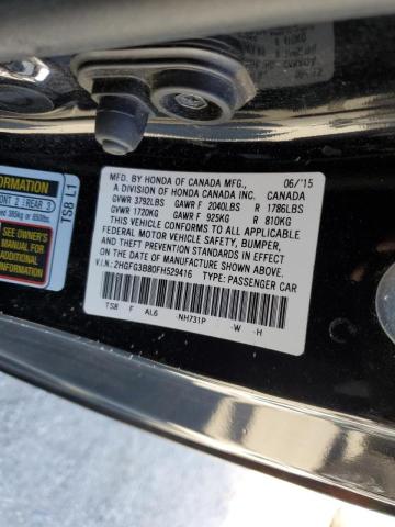 Photo 10 from auction – 2015 HONDA CIVIC EX with VIN 2HGFG3B80FH529416