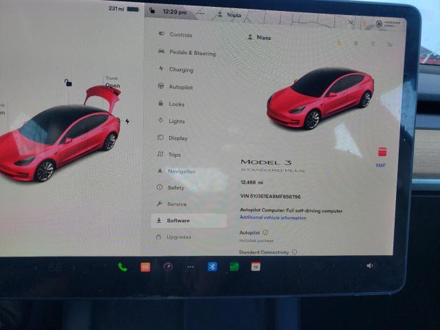 Photo 9 from auction – 2021 TESLA MODEL 3 with VIN 5YJ3E1EA9MF856796