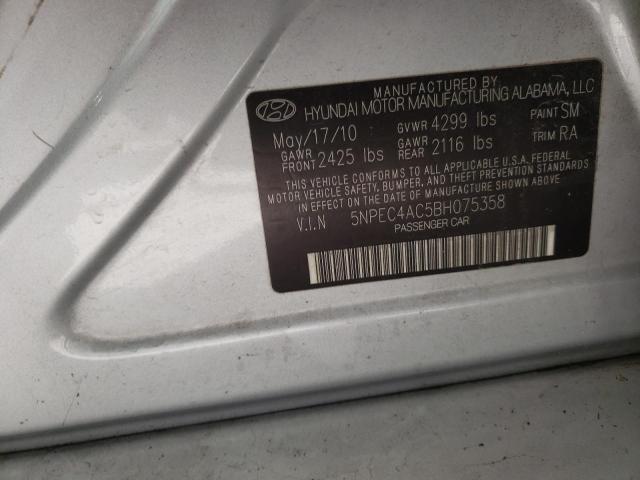 Photo 10 from auction – 2011 HYUNDAI SONATA with VIN 5NPEC4AC5BH075358