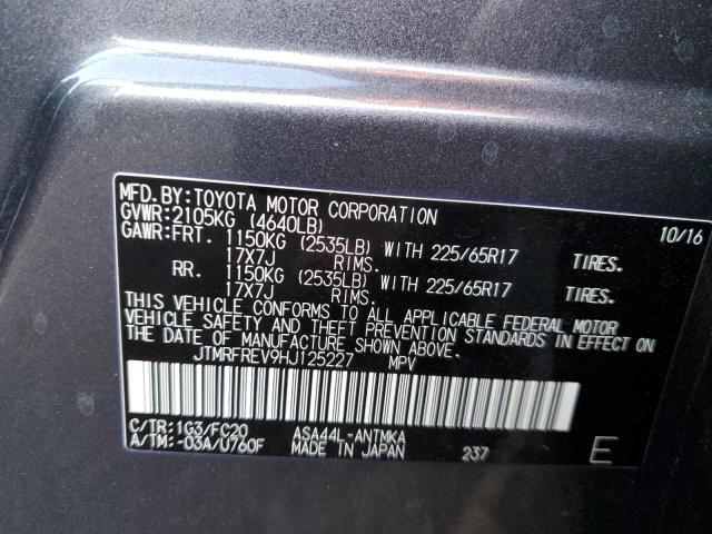 Photo 10 from auction – 2017 TOYOTA RAV4 XLE with VIN JTMRFREV9HJ125227